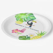 トゥーカントロピカルウォーターカラーサマーパーティー ペーパープレート (アングル)