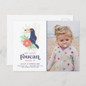 トゥーカントロピカルパーム葉誕生日フォトインビタット ポストカード (正面/裏面)