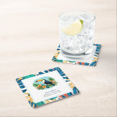 トゥーカントロピカルレインフォレストサマーズブライダルシャワー スクエアペーパーコースター (インサイチュ)