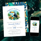 トゥーカントロピカルレインフォレストサマーズブライダルシャワー 招待状