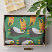 トゥーカンバードオレンジビークナチュラルグリーン動物 薄葉紙 (ギフト)