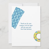 トゥーカンバードフローティプール誕生日 サンキューカード (裏面)