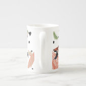 トゥーカンバード夏の熱帯緑の芸術 ボーンチャイナマグカップ (裏面)