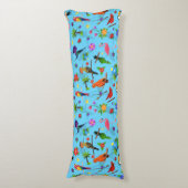 トゥーカンフラミンゴとアララのシームレスバードパターン ボディピロー (正面縦)