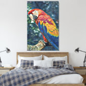 トゥーカンレスキュー牧場 – Macaw 絵画's キャンバスプリント (インサイチュ (寝室))
