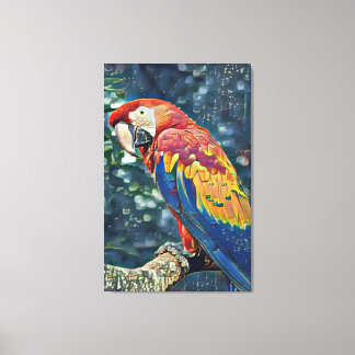 トゥーカンレスキュー牧場 – Macaw 絵画's キャンバスプリント