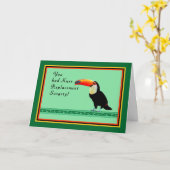 トゥーカン付き膝手術カード カード (黄色い花)