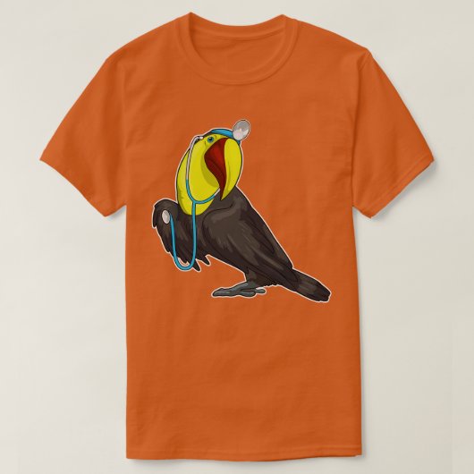 トゥーカン医師聴診器 Tシャツ (デザイン正面)