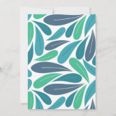 トゥーカン熱帯モダンリーフ1歳の誕生日 招待状 (裏面)