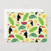 トゥーカン熱帯夏パターン ポストカード (正面/裏面)