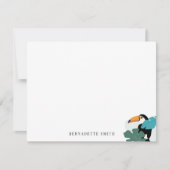 トゥーカン熱帯葉文房具ノートカード ノートカード (正面)