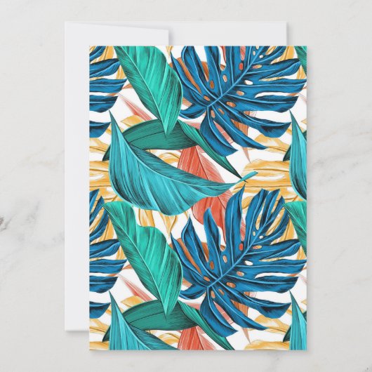 トゥーカン熱帯鮮やかサマーズ赤ちゃんシャワー 招待状 (裏面)