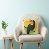 トゥーカン熱帯鳥のジャングルをテーマにした クッション (椅子)