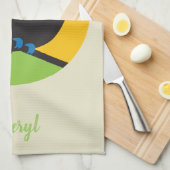 トゥーカン熱帯鳥アート キッチンタオル (四つ折り)