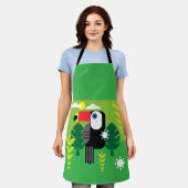 トゥーカン熱帯鳥 エプロン (着用した状態)