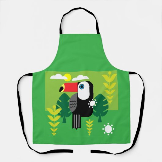 トゥーカン熱帯鳥 エプロン (正面)