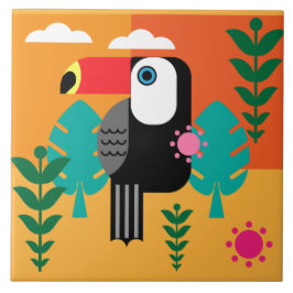 トゥーカン熱帯鳥 タイル