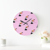 トゥーカン発表:トロピカルピンクの楽園 ラージ壁時計 (ホーム)