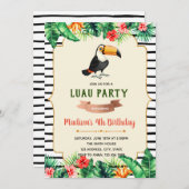 トゥーカン誕生日パーティーの招待状 招待状 (正面/裏面)