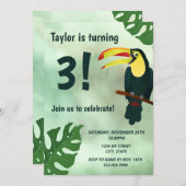 トゥーカン誕生日招待状 招待状 (正面/裏面)