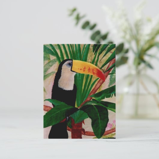 トゥーカン鳥獣アート南アメリカのはがき ポストカード (スタンド正面)