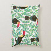 トゥーカン、熱帯葉の、装飾模様。 アクセントクッション (正面(垂直))