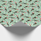 トゥーカン、熱帯葉の、装飾模様。 ラッピングペーパー (角)