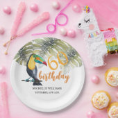 トゥーカ芸術的ン熱帯パーティー水彩 ペーパープレート (パーティー)