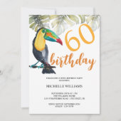 トゥーカ芸術的ン熱帯パーティー水彩 招待状 (正面)