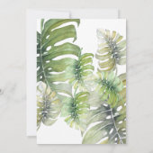 トゥーカ芸術的ン熱帯パーティー水彩 招待状 (裏面)