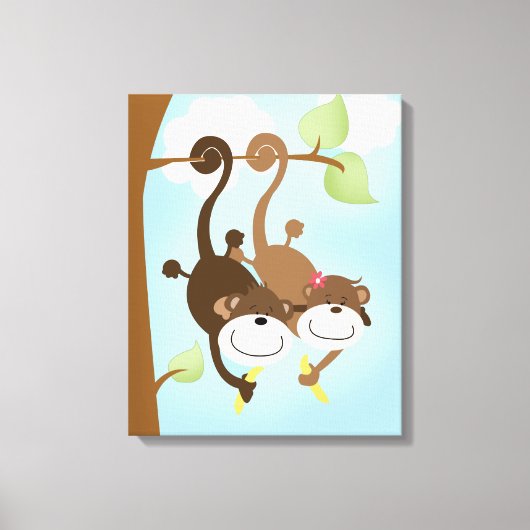 トゥーキュートモンキーズキャンバスアートプリント キャンバスプリント (正面)