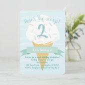 トゥーコイズ振りかけるアイスクリーム誕生日招待状 招待状 (スタンド正面)