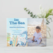 トゥーザシーサーフビーチ2歳の誕生日写真 招待状 (スタンド正面)