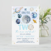 トゥーザムーンブルーゴールドスペースバースデー 招待状 (スタンド正面)