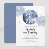 トゥーザムーンベビー第2誕生日招待状 招待状 (正面/裏面)