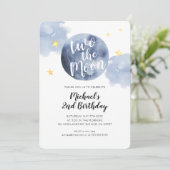 トゥーザムーンベビー第2誕生日招待状 招待状 (スタンド正面)