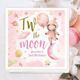 トゥーザムーン！女の子宇宙飛行士スペース2歳の誕生日 スタンダードカクテルナプキン