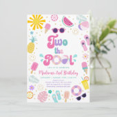 トゥーザ・プール・ガール・プールパーティー・サマー・バースデー 招待状 (スタンド正面)