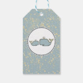 トゥーシークレジルブルー&金ゴールドブティックベビーシャワー ギフトタグ (裏面)