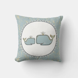 トゥーシークレジルブルー&金ゴールドブティック子供部屋 クッション