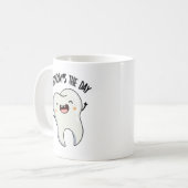 トゥースデイだ!面白い歯のダジャレデザイン コーヒーマグカップ (正面左)