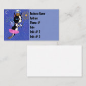 トゥースフェアリードッグボストンテリアピンクトゥトゥクラウン 名刺 (正面/裏面)
