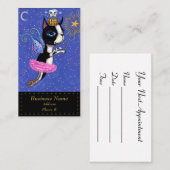 トゥースフェアリードッグボストンテリアピンクトゥトゥクラウン 名刺 (正面/裏面)