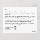 トゥースフェアリーピンクのレインボーフェアリーダストグリッター ポストカード (裏面)