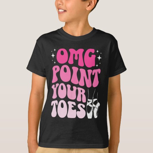 トゥーズを指差す ダンス教師 ダンス講師 _3 Tシャツ (正面)