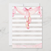 トゥーズアンドトゥイルズバレリナ誕生日招待状 招待状 (裏面)