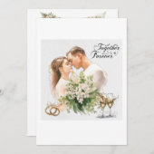 トゥーズフォーエバー結婚式招待状 招待状 (正面/裏面)