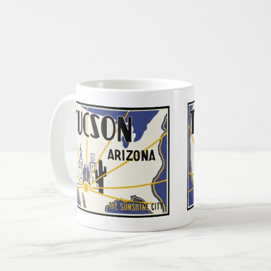 トゥーソンアリゾナコーヒーマグ コーヒーマグカップ (正面左)