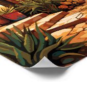 トゥーソンアリゾナ旅行ヴィンテージ ポスター (角)