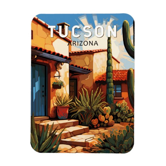 トゥーソンアリゾナ旅行ヴィンテージ マグネット (縦)